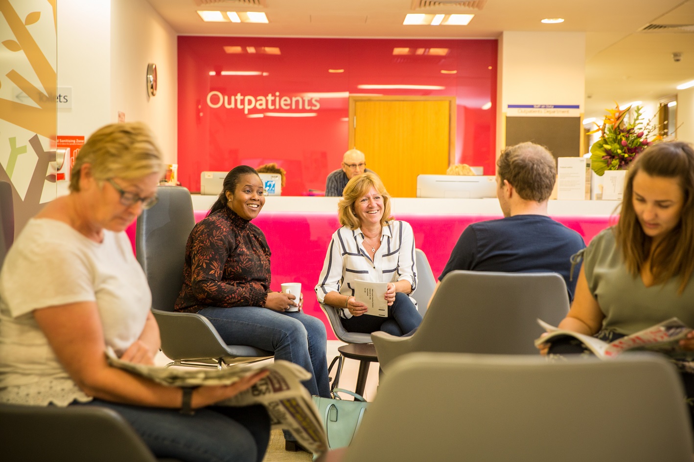 patients waiting in the outpatients department