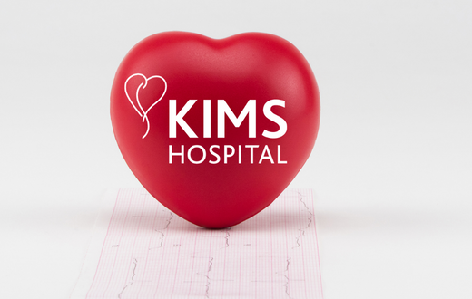 KIMS Hospital logo on 3d heart for an 'Ask the Experts' Cardiology Q&A feature.