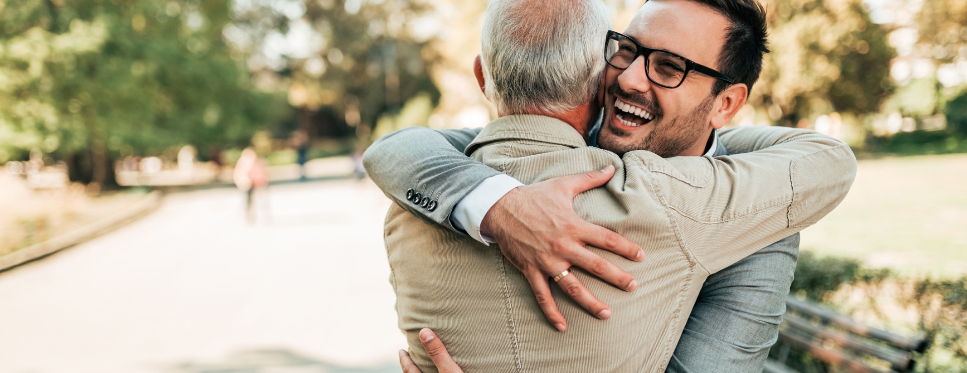 Father and Son hugging