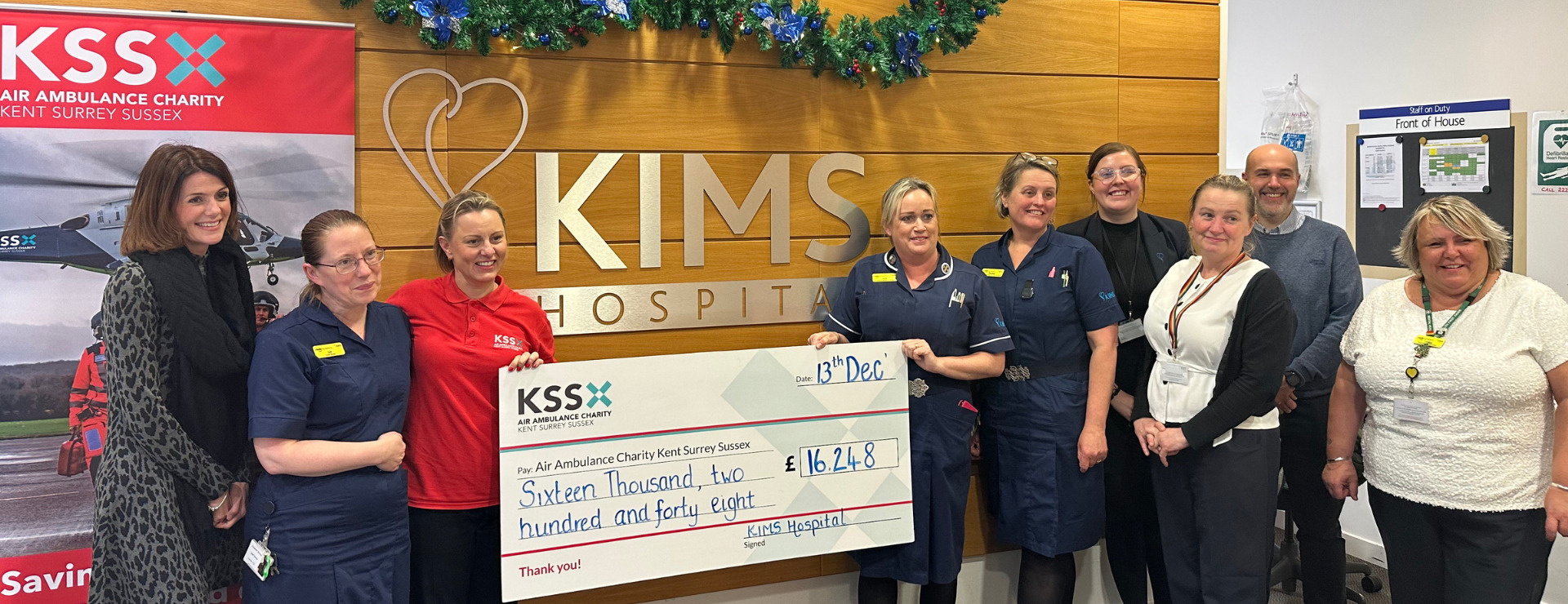 KIMS Hospital Raises Over £16,000 for Air Ambulance Kent Surrey Sussex