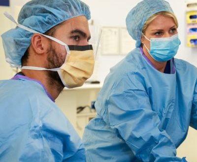 Nurses performing a orthopaedic surgery at KIMS Hospital